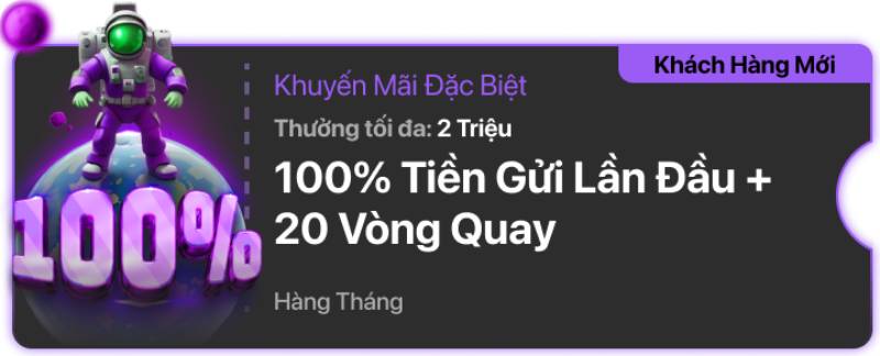 Khuyến Mãi V9bet: Tổng Hợp Ưu Đãi Hot Nhất 2025 2 100% tiền gửi lần đầu + 20 vòng quay miễn phí