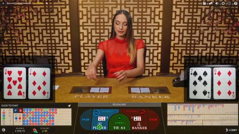 Quy trình chơi Baccarat nặn bài