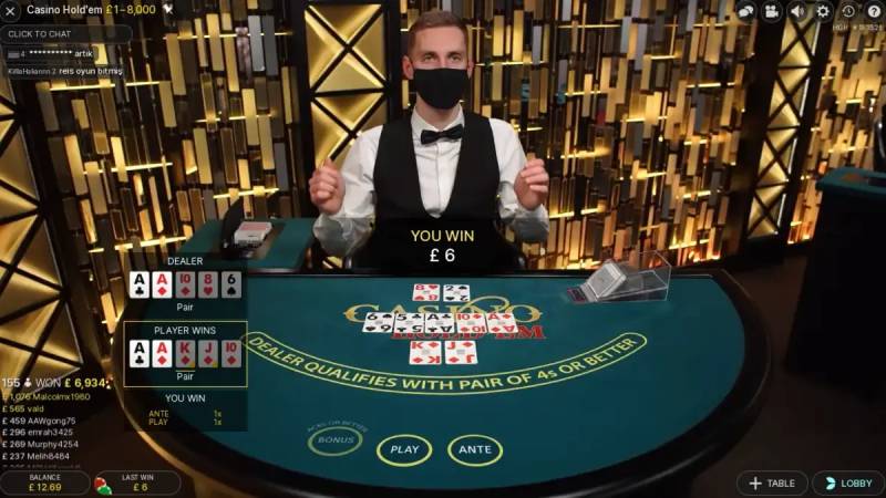 Các loại cược trong Casino Hold’em