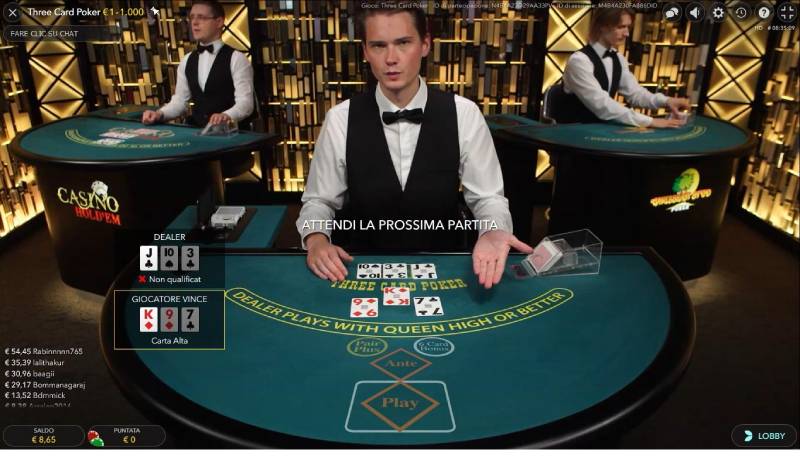 Cách chơi Three Card Poker từng bước